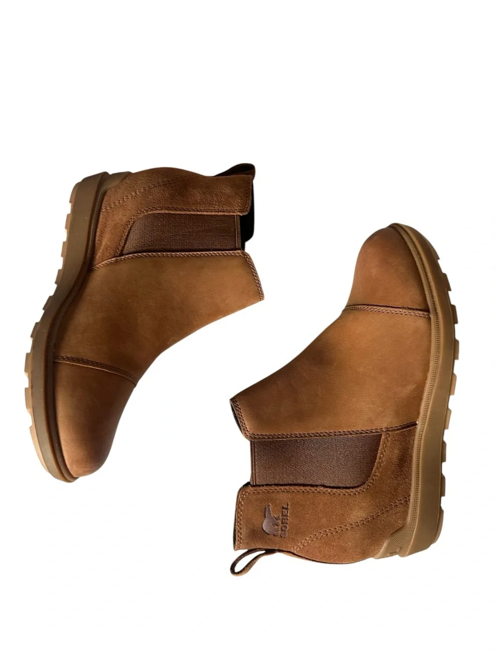 Sorel Evie II Chelsea Waterproof Leather Suede Wedge Boots 7.5